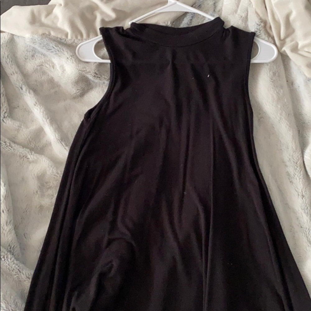 long Black Halter Top